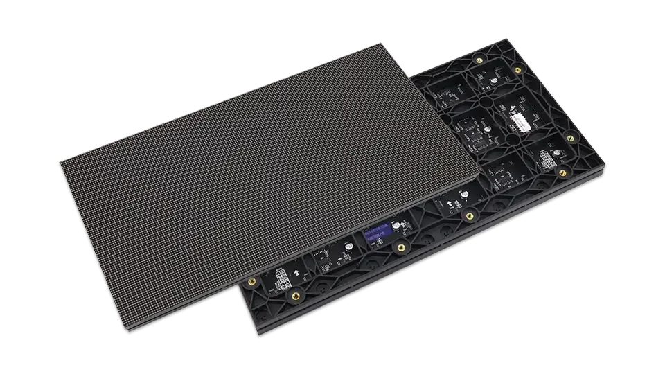 Indoor fine-pitch LED module, front and back